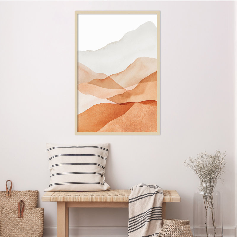 Mountain Range III by Amy Lighthall, Brown, 41.25" H x 28.25" W x 0.88" D