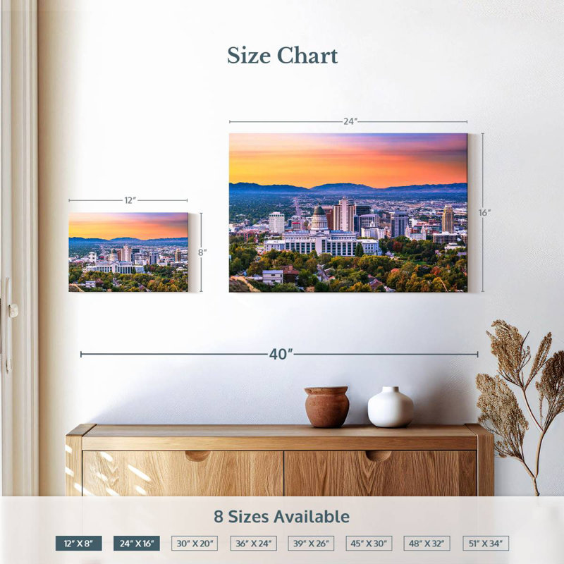 Nicci Salt Lake City Landscape, 16" H x 24" W