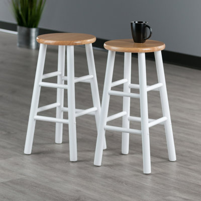 Cherlin Swivel Solid Wood Counter Stool with Solid Wood Frame