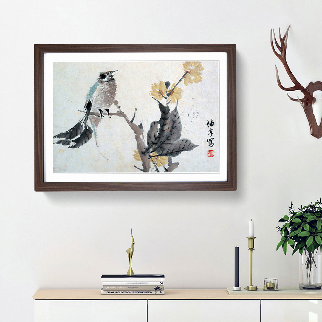 Bird upon a Branch by Ren Yi - Picture Frame Painting Print