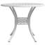 Table de patio blanche Canora en aluminium coulé 35,4 po x 29,5 po Diameter