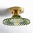 Saffron Glass Flush Mount-719805658