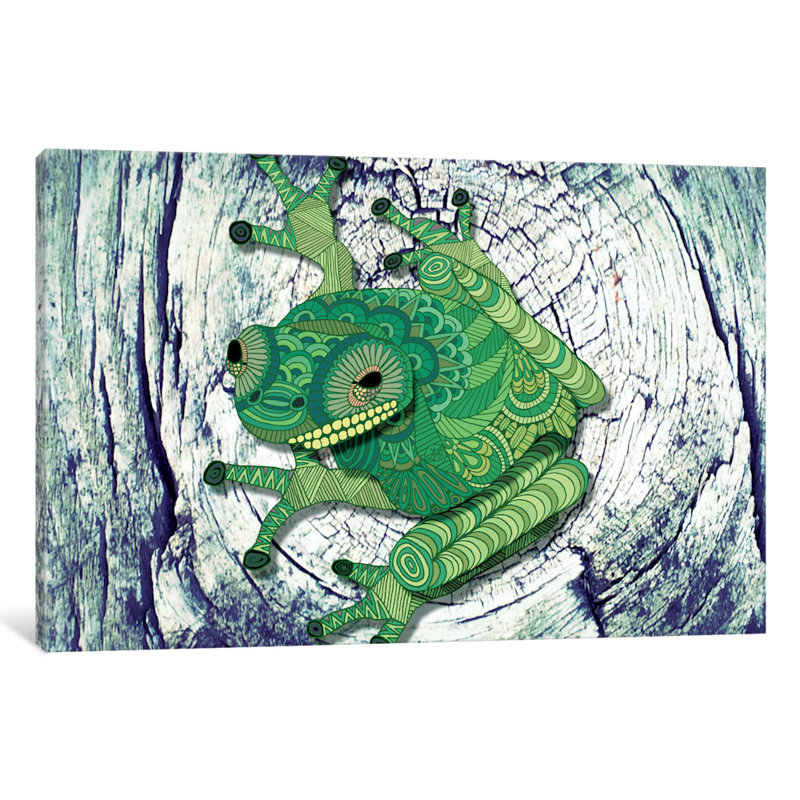 « tree grenouille », impression sur toile tendue, H 26 po x l 40 po x P 1,5 po