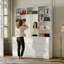 Commode pour femme 9 tiroirs avec miroir de maquillage et 7 tablettes