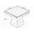 Black Square Solid Wood Poker Table
