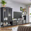 Vitrines en bois massif noir et verre-121577079-121577078