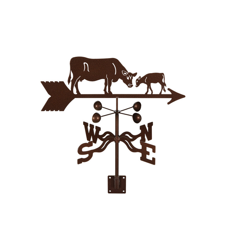 Mieka 28'' H Animals Weathervane, Post Mount