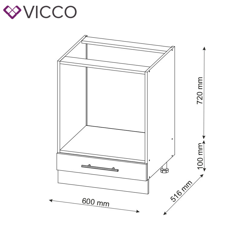 Banda Glossy Base Unit, Anthracite/White