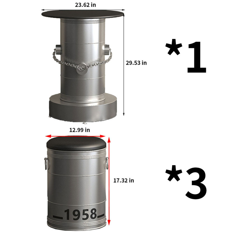 Ensemble de salle à manger 23,62 po Koba, 4