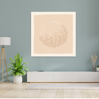 Art contemporain contemporain sans pluie ni fleurs avec dessin floral