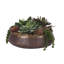 Faux Plant in Metal Planter