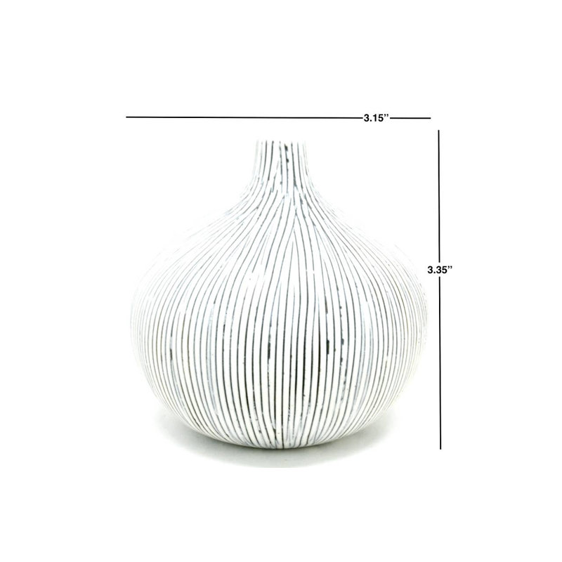 Vase de table Alptekin, gris, H 3,4 po x l 3,2 po x P 3,2 po