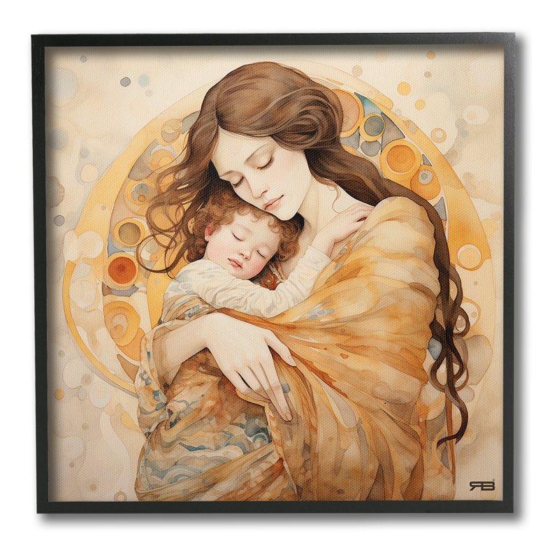 Giclée traditionnelle mère et enfant ArtbyRB, H 17 po x l 17 po, Estampe numérique Farmhouse