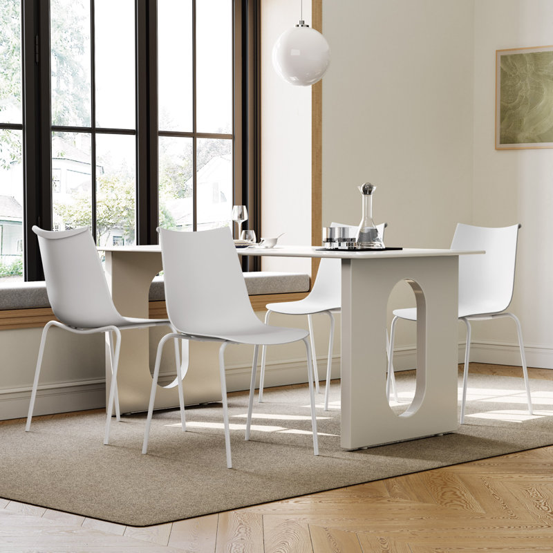Stackable Dining Chairs, White