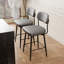 Ensemble de chaises de bar rotatives à 360 ° avec coussins en cuir et supports en fer, idéal pour les bars et les îlots de cuisine-516453728