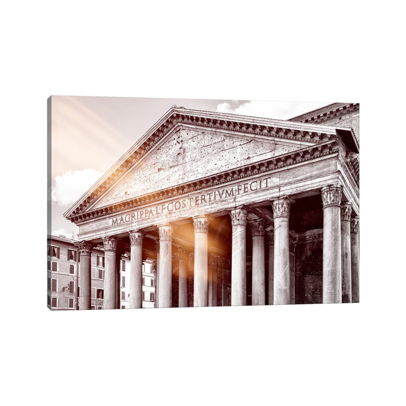 The Pantheon by Philippe Hugonnard - Wrapped Canvas Print, 20.32 cm H x 30.48 cm W
