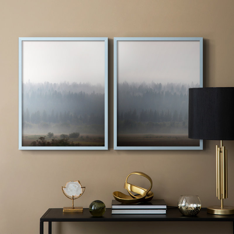 «Morning Glow I», reproduction encadrée de qualité supérieure - prête à être accrochée - aucun clou requis - aucun clou requis