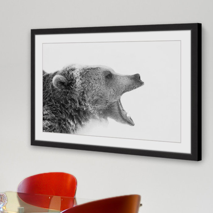 « call of the wild », reproduction de photo encadrée, H 16 po x l 24 po x P 1,5 po