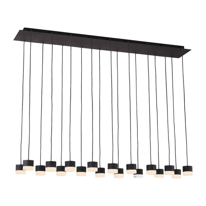 Sean Lavin Gable 18-light Chandelier in Hand Rubbed Antique Brass with Alabaster shade, Nightshade Black, 120 V