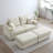 Tereas 70.5“ Upholstered Loveseat with Ottoman, Sectional Reversible Chaise Lounge-2001043616