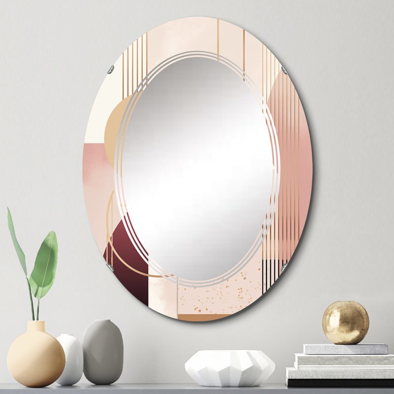 Theoville - Miroir mural moderne ovale, 30 po x 20 po