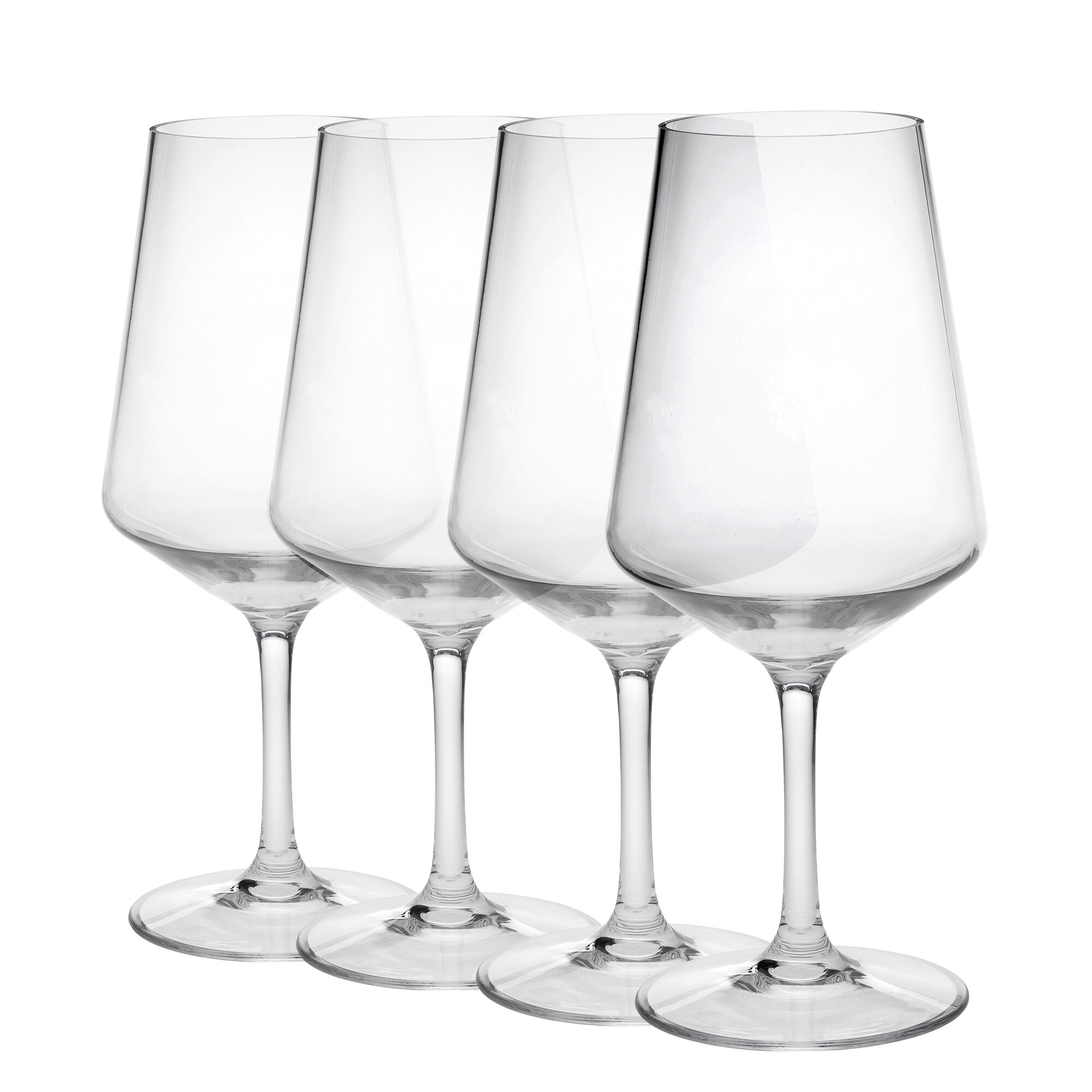 Swirl Plastic Wine Glasses Set of 4 (12oz), BPA Free Acrylic Wine Glass  Set, Unbreakable Red Wine Glasses, White Wine Glasses