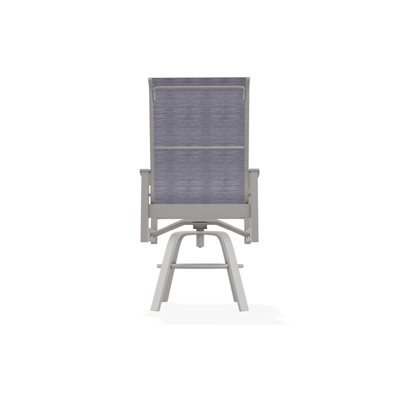 Fauteuil pivotant en polyester de qualité marine Leeward Sling, Gris chaleureux, Brooks