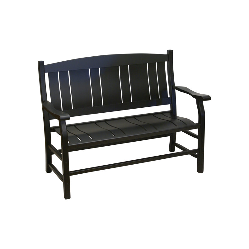 Banc de jardin en bois , Noir mat