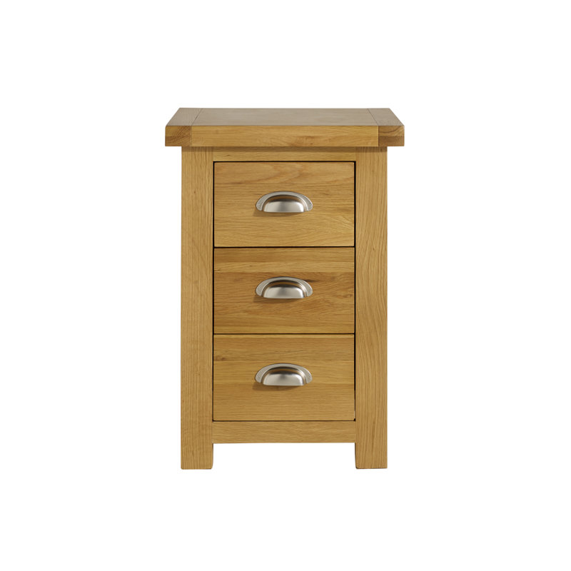 Hagberg 3 Drawer Bedside Table