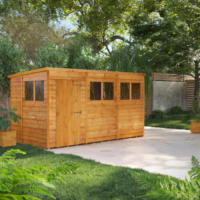 Powersheds Timber Overlap Pent Garden Shed