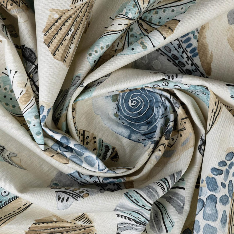 Beige Coastal Shells Print Pillow Cover, 19"H x 19"W, Square