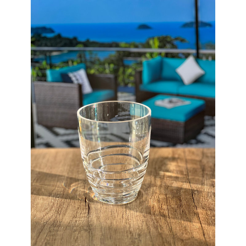 Ensemble de 4 verres en acrylique Swirl, 20 oz, Clair