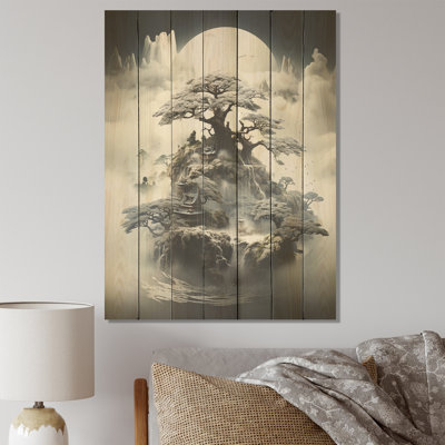Mystical Bonsai III - Bonsai arbre sur bois