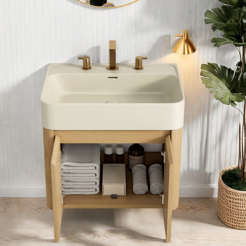 Wall Mounted With Solid Surface Top, 23.62