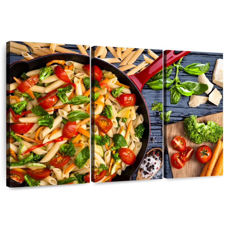 Yarlin Spring Vegetables Pasta, 24" H x 38" W