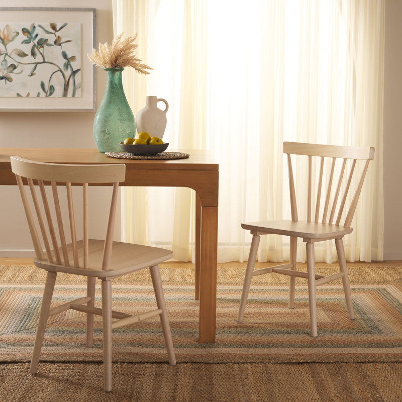 Antoya 17.83'' H Solid Wood Side Chair, White Washed