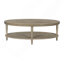 Table basse ovale avec tablette