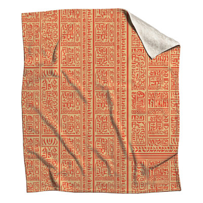 Hieroglyphic Script Pattern Blankets