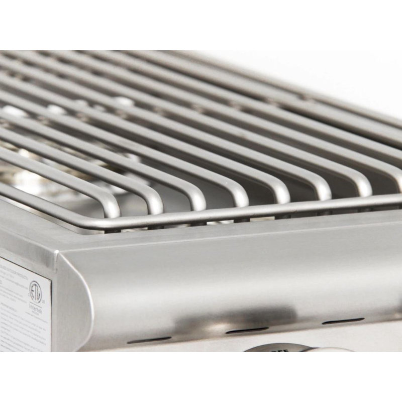 Blaze Grills Premium Natural Gas Stainless Steel 12.5" W x 25" D Double Side Burner With Lid