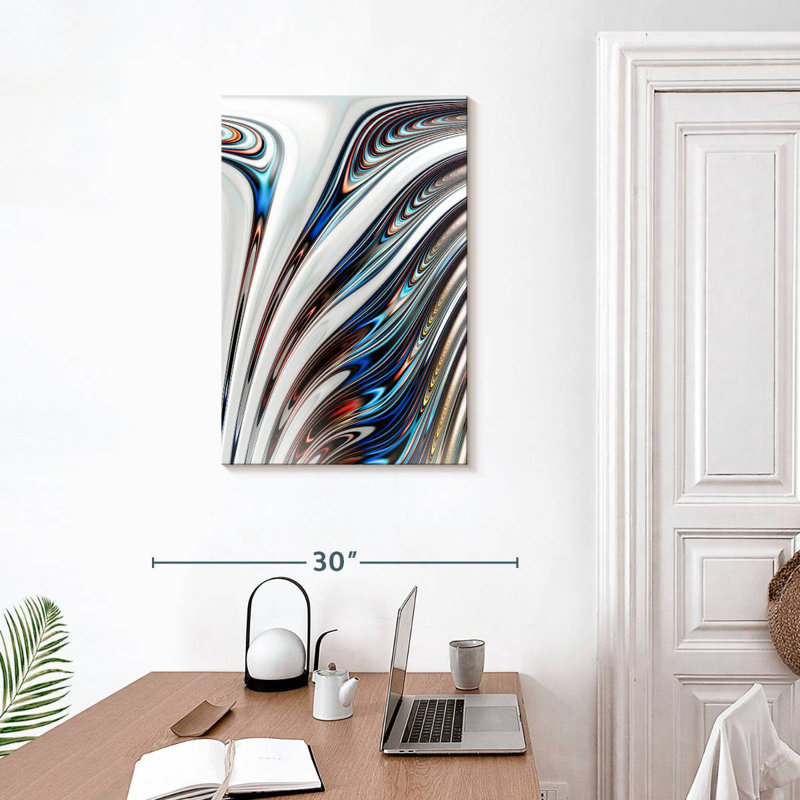 Avery Liquid Chrome Abstract, 30" H x 20" W