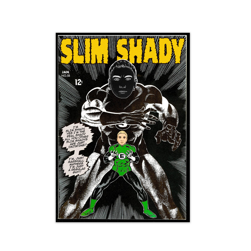 Eminem Slim Shady by David Redon - Print, 84.1 cm H x 59.4 cm W x 1 cm D, No Frame