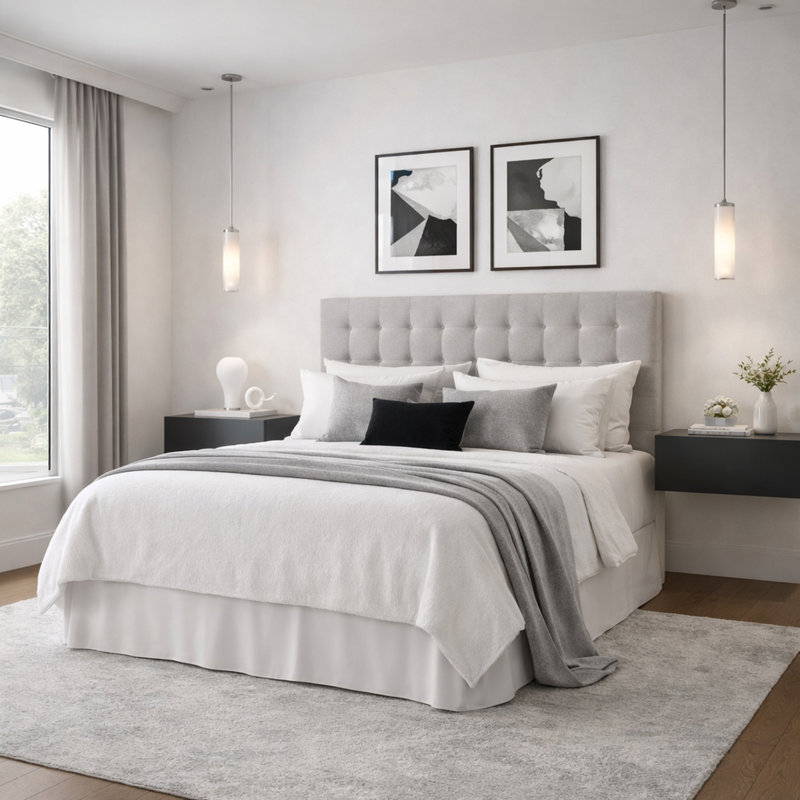 Elaine Headboard Only, King, Gray