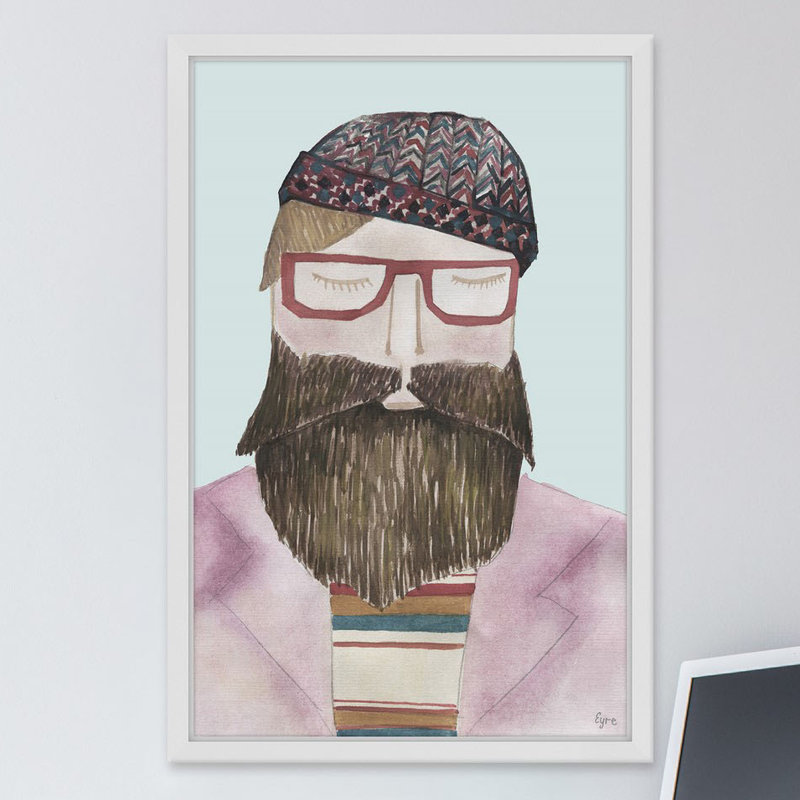 " The Bearded Man " by Eyre Tarney, 18" H x 12" W x 1.5" D