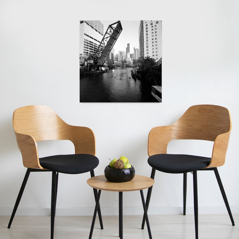 Pont-levis sur une rivière Kinzie Street, pont de Chicago, rivière Chicago, comté de Cook, Illinois, États-Unis, abstrait, paysage contemporain, art naturel