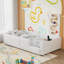 Lit plateforme tapissier avec garde-corps et station de charge-202566974