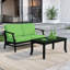 Ensemble de patio extérieur en teck pour deux personnes avec coussins et table d'appoint Polett-1778441823-1789999640-1789999646
