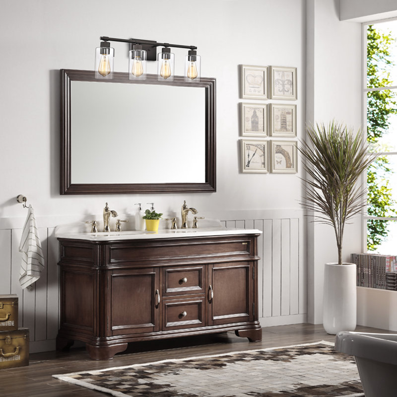 4 - Light Vanity Light, Rubbed Bronze