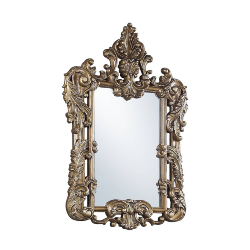 Miroir à finition brune et dorée Constantine (miroir inclus seulement)