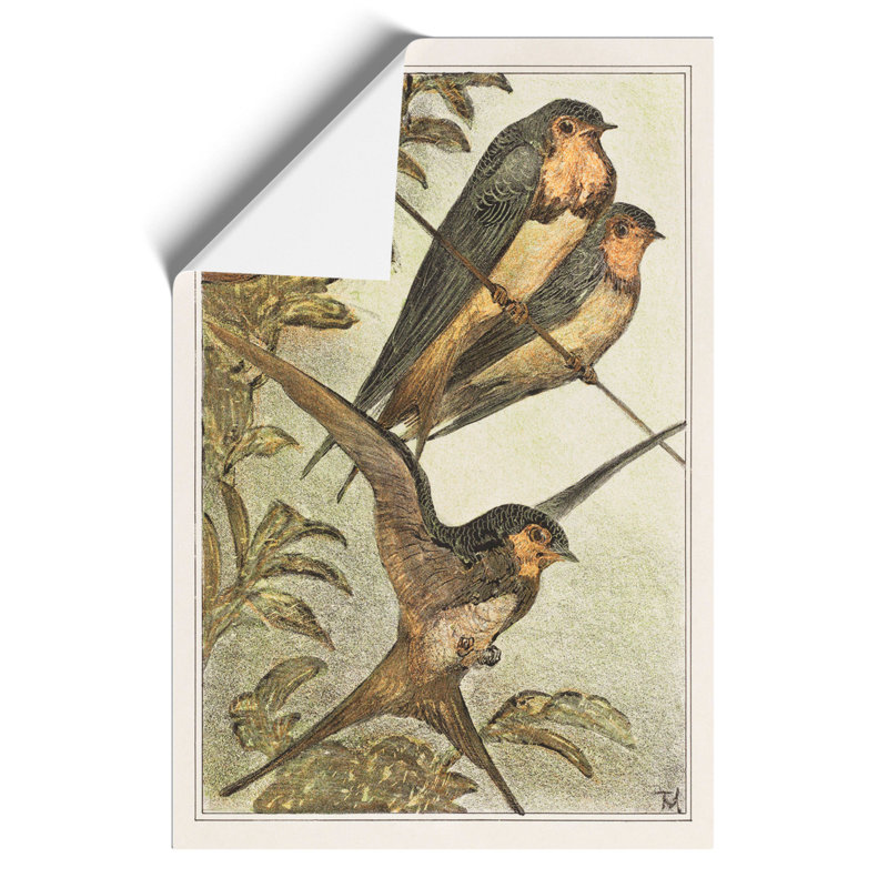 Three Swallows by Theo van Hoytema - Frameless Print, 30cm H x 21cm W x 0.1cm D