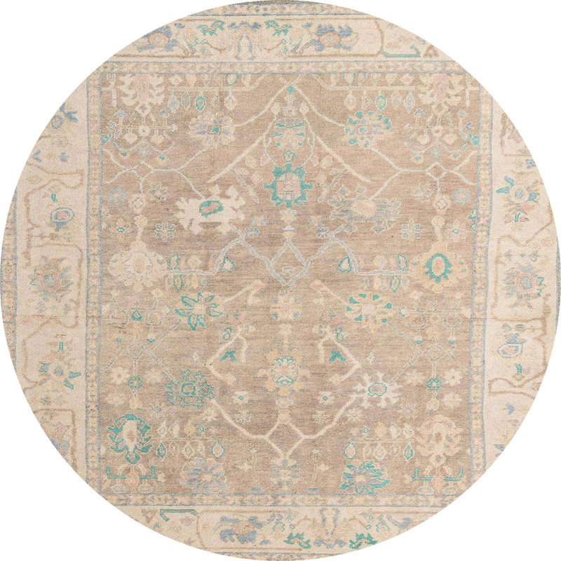 Abstract Indoor Rug, Round 4'